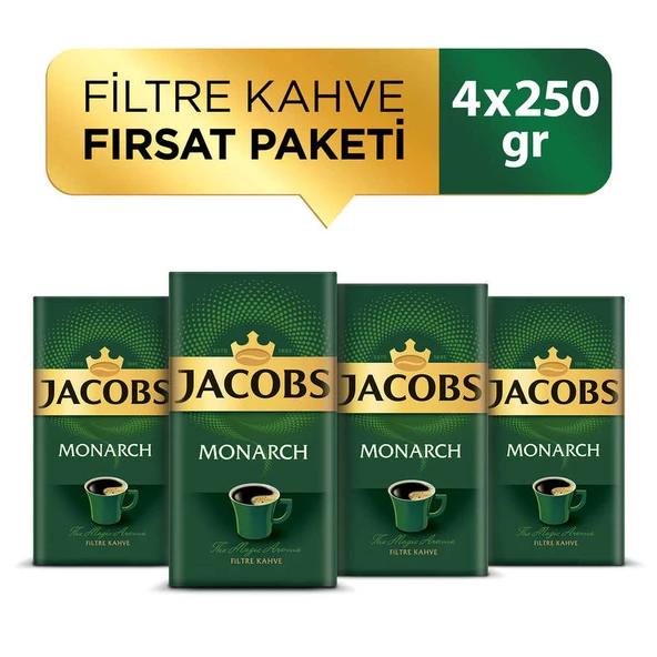 Jacobs Monarch Filtre Kahve 250 gr x 4 Paket ürün görseli 1
