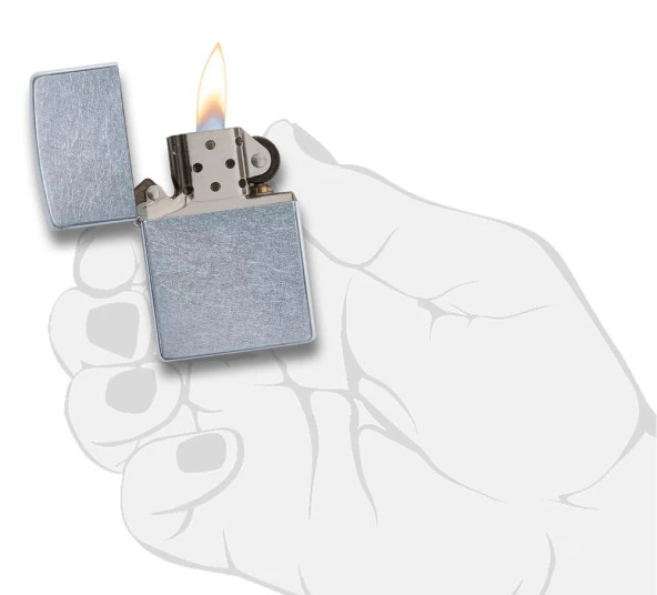 Zippo Regular Street Chrome Çakmak - Resim 4