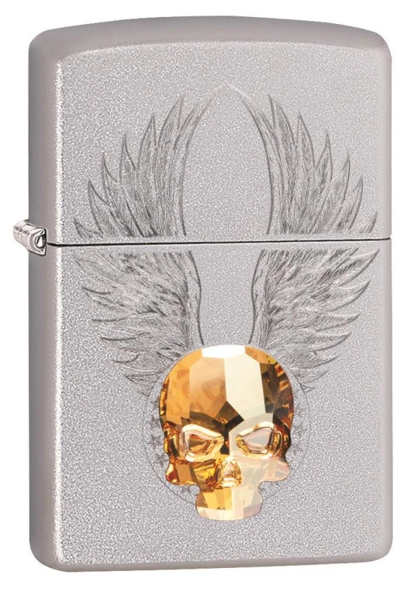 zippo クリスタル PTTAVM: Zippo Crystal Skull / Swarovski Kristal Kafatası Çakmak