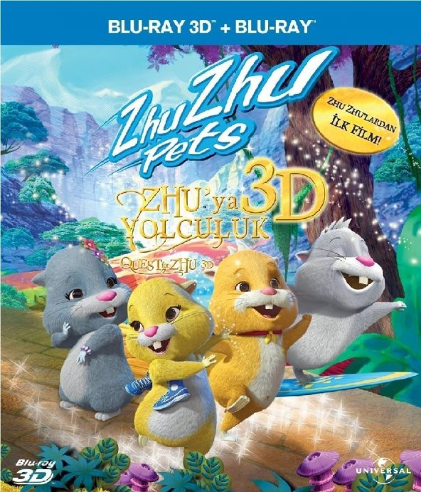 Zhu Zhu Pets:Quest for Zhu-Zhuya Yolculuk 3D+2D Blu-Ray Tek Disk ürün görseli 1