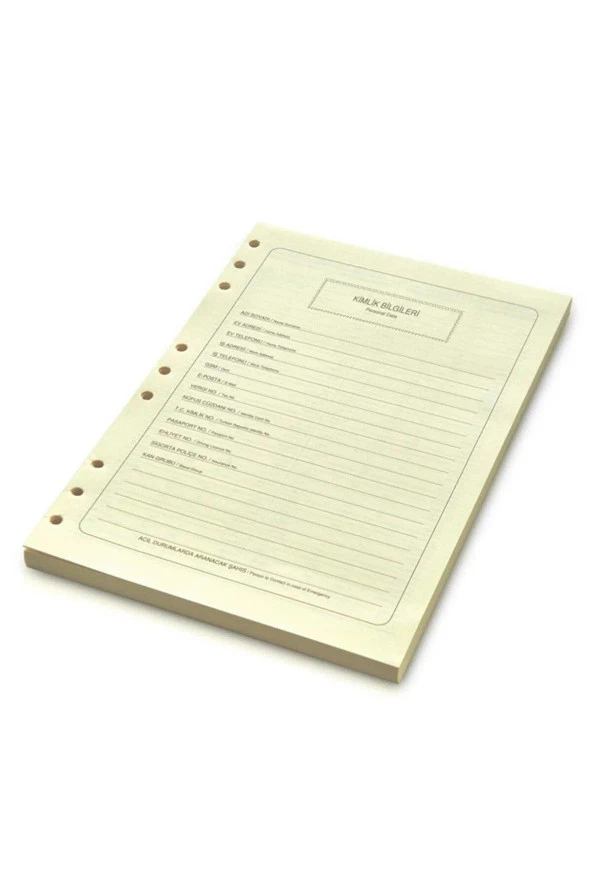 Heeton Organizer Yedeği Çizgili B5 A16 Organizer Yedeği ürün görseli 1