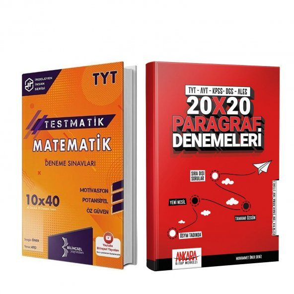 Bilinçsel TYT Matematik Deneme ve AKM Paragraf Deneme Seti 2 Kitap ürün görseli 1