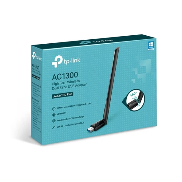 Tp-Link Archer T3U Plus 1300Mbps USB Adaptör - Resim 2
