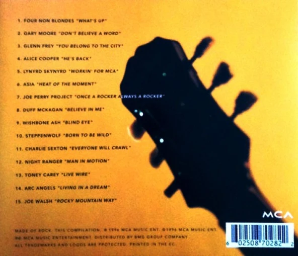 VARIOUS - MADE OF ROCK (CD) (1996) - Resim 2