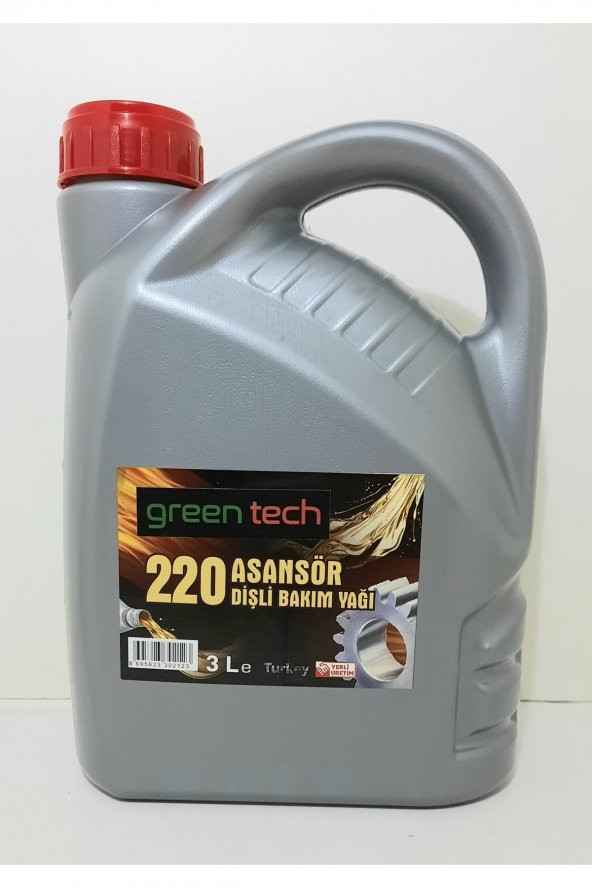 Greentech 220 Asansör Dişli Bakım Yağı 3 Litre ürün görseli 1