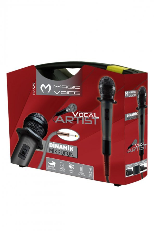 Mv-525 Dinamik Professional Kablolu El Mikrofonu ( 4.5 m Kablolu ) ürün görseli 1