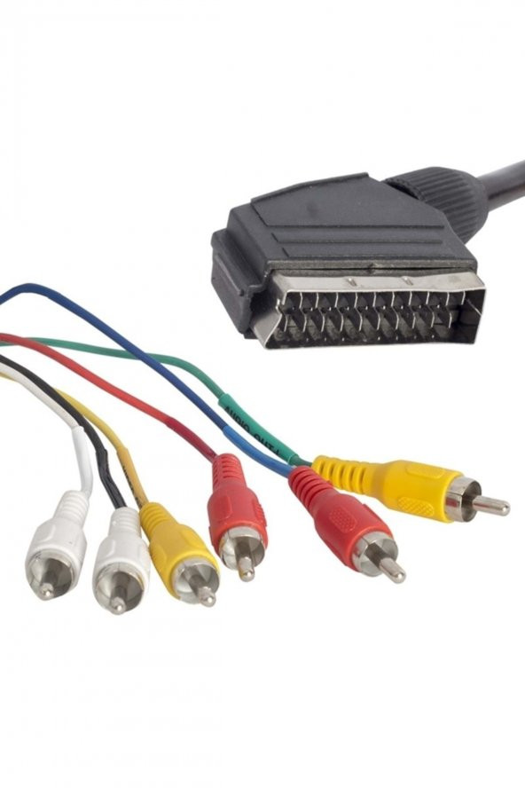 Scart 6 Rca Streo Standart 1.5 mt Kablo ürün görseli 1