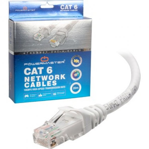 KABLO.CAT6 20 METRE GRİ KUTULU POWERMASTER ürün görseli 1