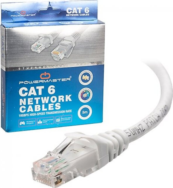 KABLO.CAT6 5 METRE GRİ POWERMASTER KUTULU ürün görseli 1