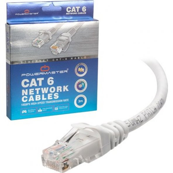 POWERMSATER CAT6 KABLO 3 METRE KUTULU ürün görseli 1