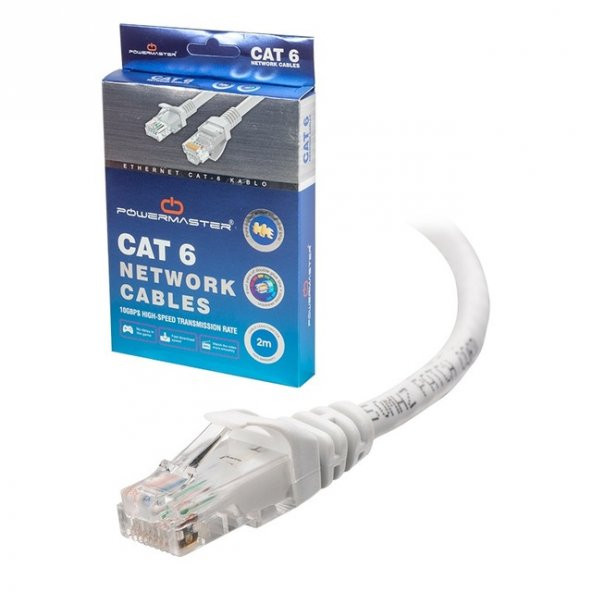 KABLO.CAT6 2 METRE GRİ POWERMASTER KUTULU ürün görseli 1