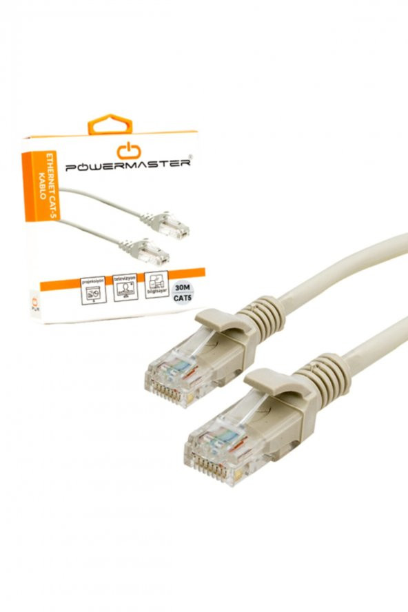 Kablo.cat5 30 Metre Gri Powermaster Kutulu ürün görseli 1