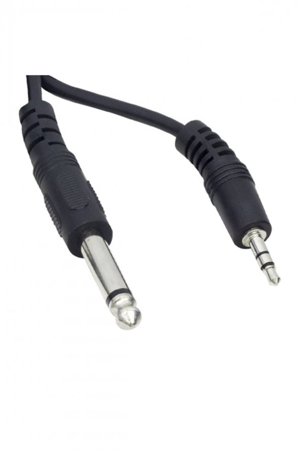 3.5 Mm Stereo Erkek / 6.3 Mm Mono Erkek 1 Metre Kablo(ara Kablo) ürün görseli 1