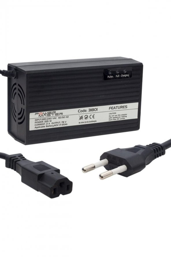 Pm-31801 60 Volt - 20 Amper Elektrikli Bisiklet Şarj Cihazı ürün görseli 1