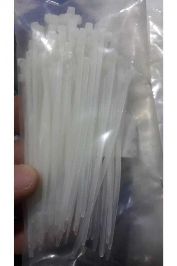Plastik Kelepçe 2,5 Inç 10 Cm Çırt Kablo Bağı 100 Lü Paket ürün görseli 1