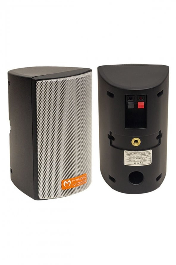 Magıcvoıce Mv-16 7.5 Cm 30 Watt Siyah Sütun Hoparlör 2li Takım ürün görseli 1