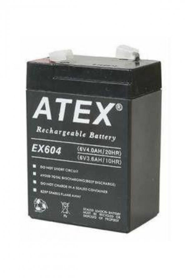 Atex Ax604 6v 4ah Bakımsız Kuru Akü ürün görseli 1