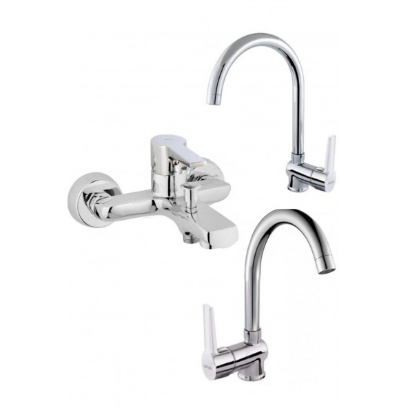 Penta Lavabo Eviye Banyo Bataryası Agena Serisi ( U Boru ) 909090 ürün görseli 1