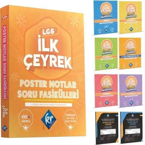 8. Sınıf LGS Ilk Çeyrek Poster Notlar Soru Fasikülleri Kr Akademi ürün görseli 1
