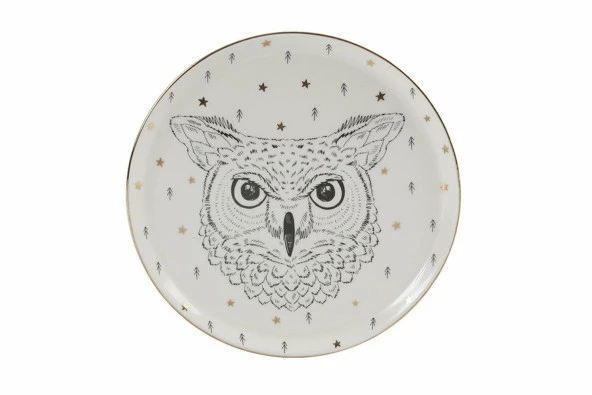Porland Forest Serisi 20cm Düz Tabak Owl ürün görseli 1