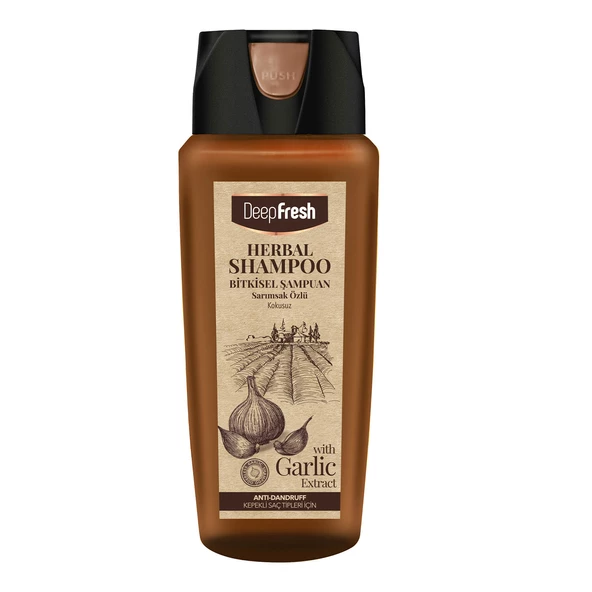 Deep Fresh Herbal Bitkisel Şampuan Sarımsak Özlü Kepekli Saçlar 500 ml ürün görseli 1