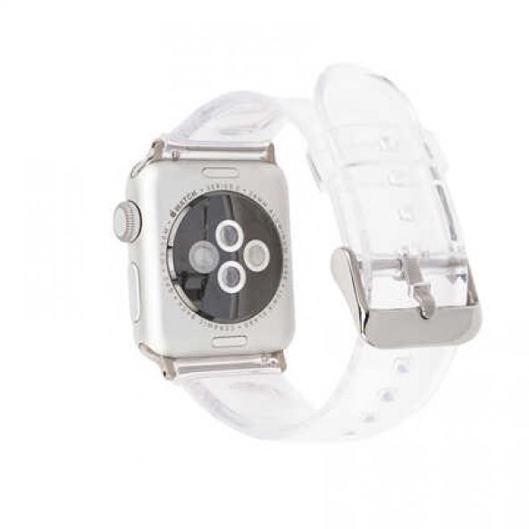 ​​​Apple Watch 40mm KRD-13 Şeffaf Silikon Kordon - Resim 5