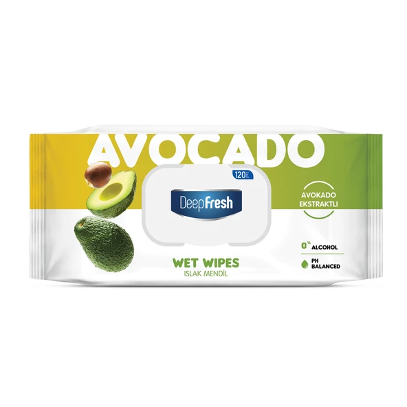 Deep Fresh Doğal Özlü Avokado Islak Mendil 120 Yaprak ürün görseli 1