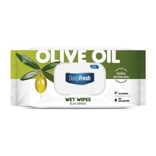 Deep Fresh Doğal Özlü Zeytinyağı Islak Mendil 120 Yaprak ürün görseli 1