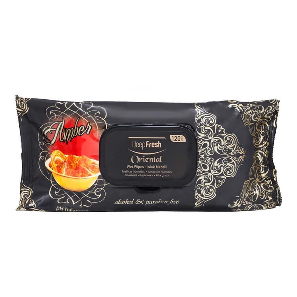 Deep Fresh Oriental Islak Mendil Amber 120 Yaprak - Resim 5