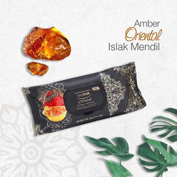 Deep Fresh Oriental Islak Mendil Amber 120 Yaprak - Resim 7