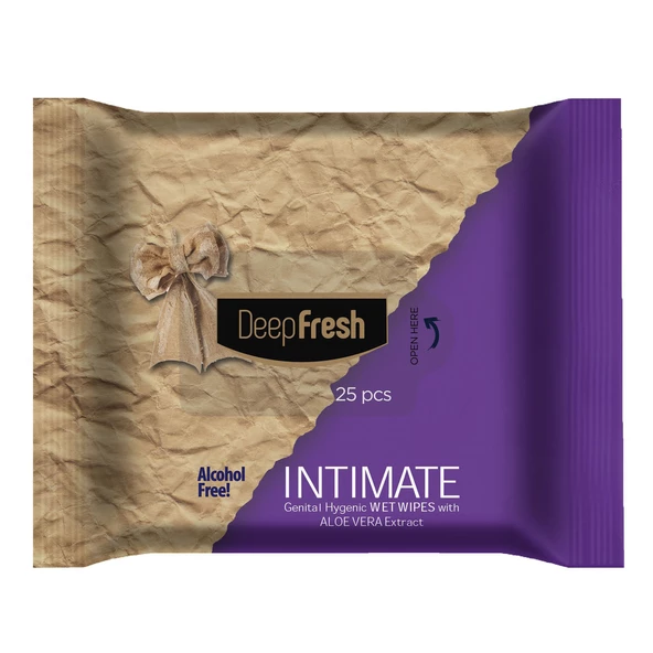 Deep Fresh Intimate Geniteal Bölge Temizleme Mendili Aloevera 25 Yaprak ürün görseli 1
