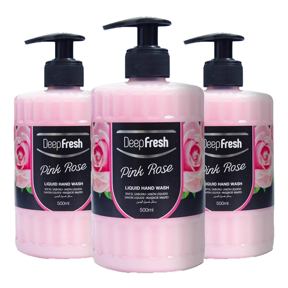 Deep Fresh Romance Sıvı Sabun Pembe Gül 3 x 500 ml ürün görseli 1