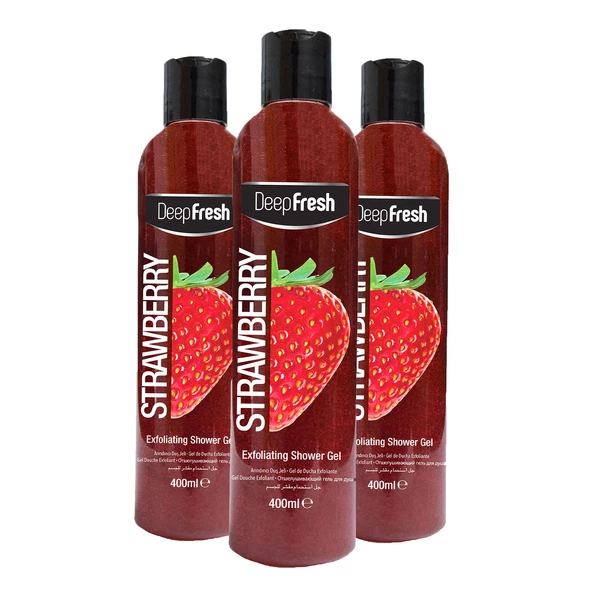 Deep Fresh Arındırıcı Duş Jeli Çilek 3 x 400 ml ürün görseli 1