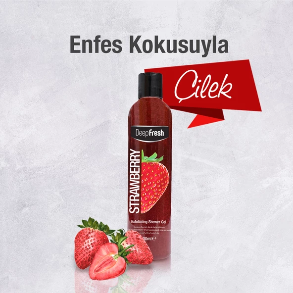 Deep Fresh Arındırıcı Duş Jeli Çilek 3 x 400 ml - Resim 3