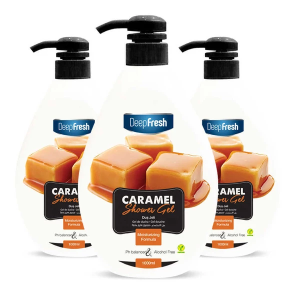 Deep Fresh Karamel Duş Jeli 3 x 1 lt - Resim 5