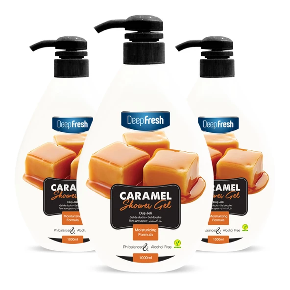 Deep Fresh Karamel Duş Jeli 3 x 1 lt ürün görseli 1