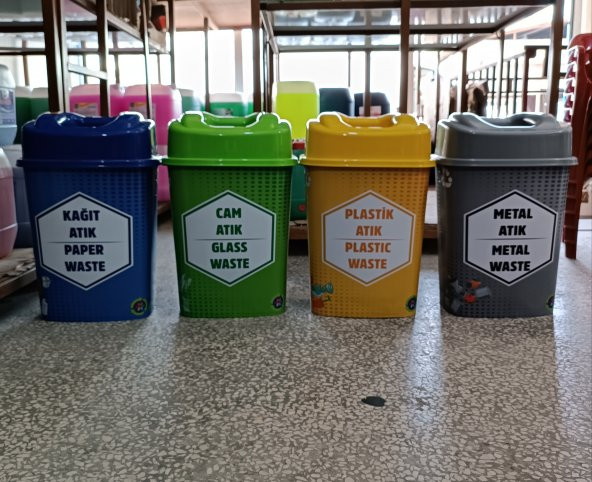 ECRİN TEMİZLİK VE GIDA-Plastik Sıfır Atık Kutusu 4lü 60 lt. ürün görseli 1