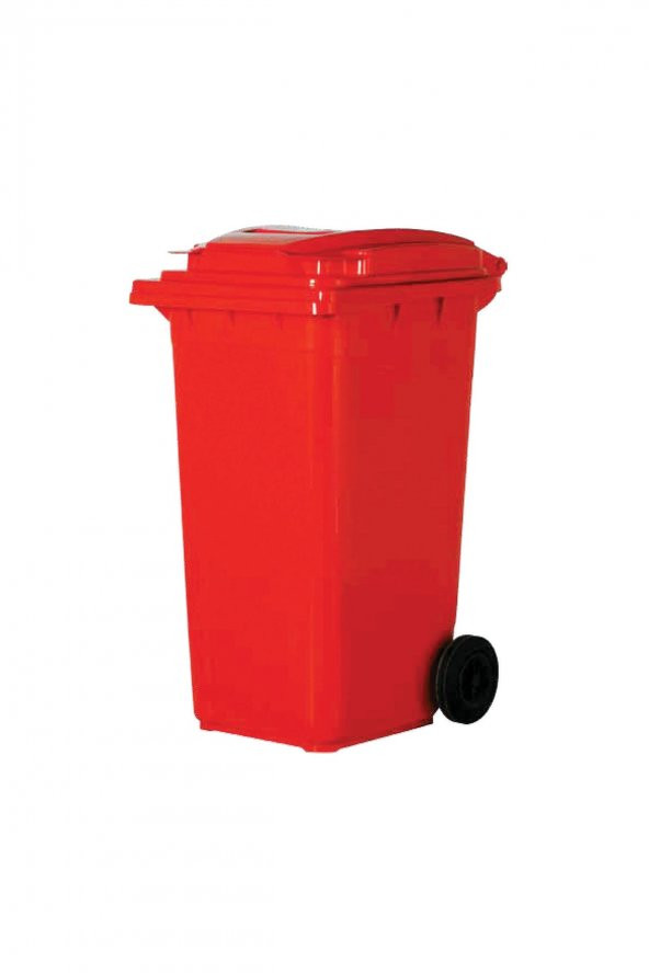 Ceymop   Çöp Konteyner 120 Lt Tekerlekli Kırmızı ürün görseli 1