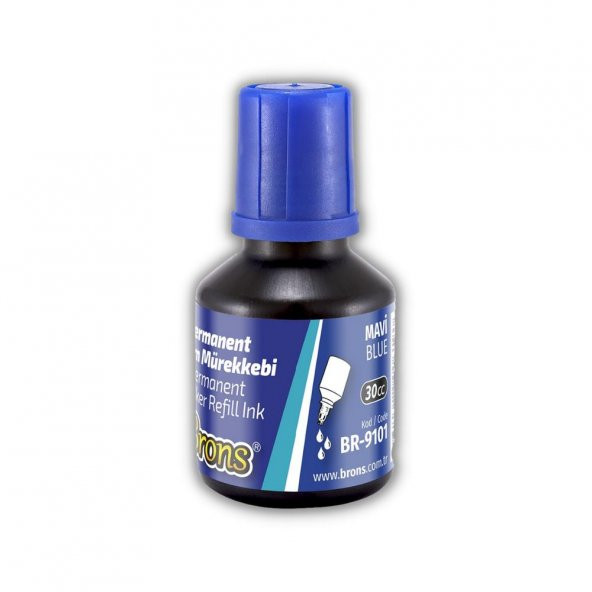 Markör Permanent Kalem Mürekkebi Mavi 30 ml 1 Adet Brons Koli Çuval Kalemi Mürekkebi 1 Adet ürün görseli 1