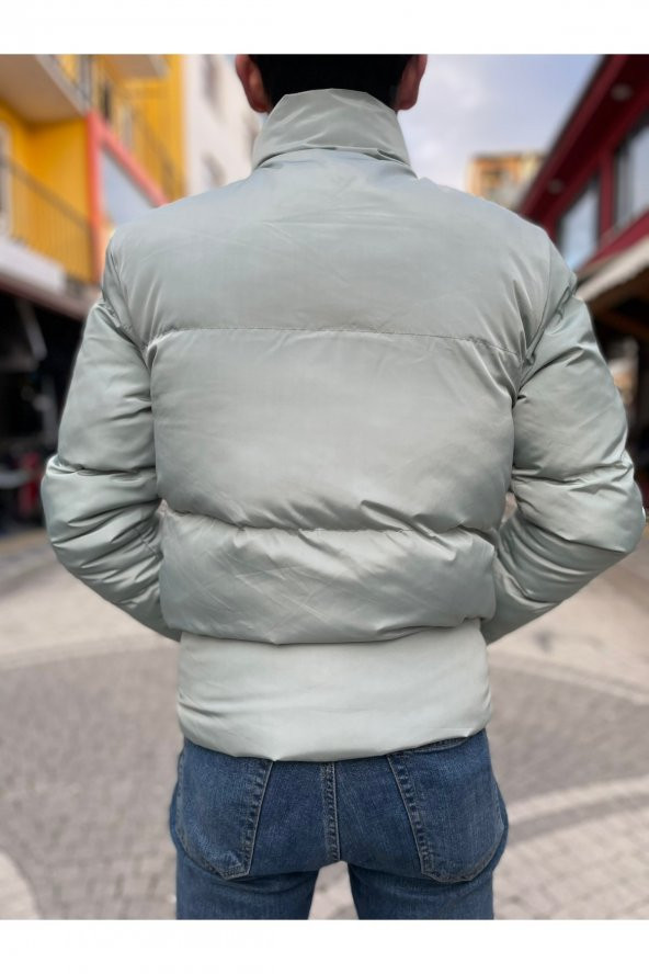 BLUES MODA DİK YAKA ŞIK GÖRÜNÜMLÜ ŞİŞME MONT ürün görseli 1