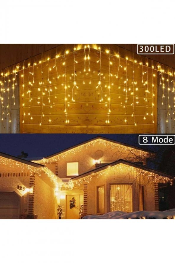 8 Fonksiyonlu 16 Saçaklı Perde Led 3 X 1 (günışığı) ürün görseli 1
