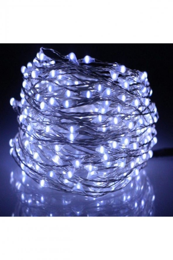 Pilli Dekoratif Peri Led Işık 10 Metre Beyaz Parti Aydınlatma ürün görseli 1