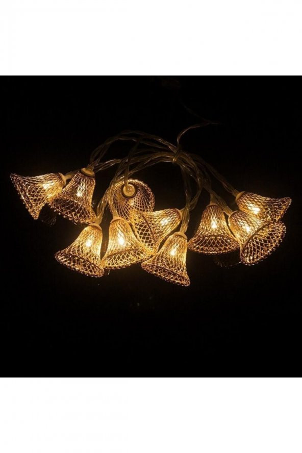 Parti Ve Özel Gün Dekorasyonu Çan Şeklinde Metal Şerit Led Işık ürün görseli 1
