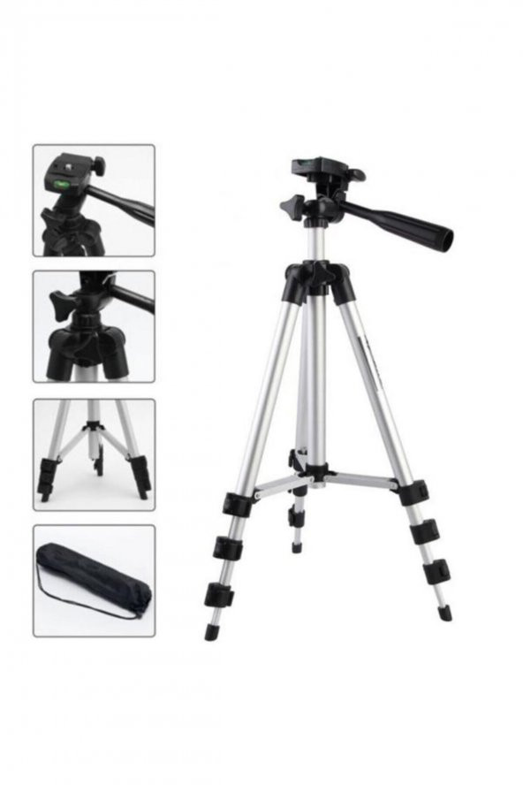 Buffer 360 Derece Ayarlanabilir Katlanabilir Profesyonel Çekime Uygun 65 Cm Ayaklı Tripod ürün görseli 1