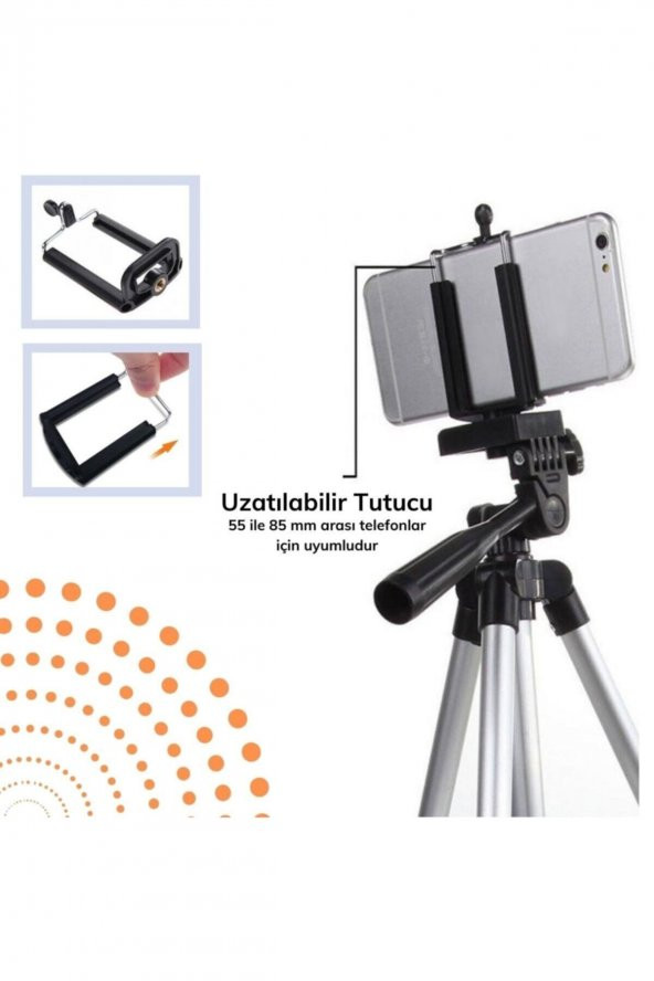 Buffer 360 Derece Ayarlanabilir Katlanabilir Profesyonel Çekime Uygun 150 Cm Ayaklı Tripod ürün görseli 1