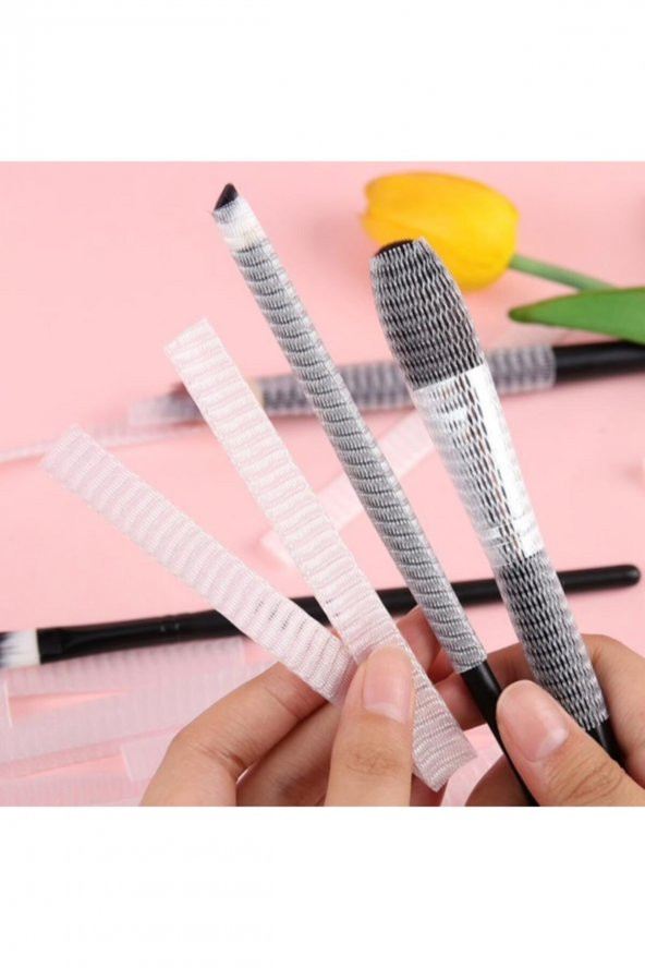 Makyaj Far Allık Kontür Eyeliner Fırça Malzemeleri Ürünleri Koruyucu File Kapak Örgü Kılıf Set 20Li ürün görseli 1