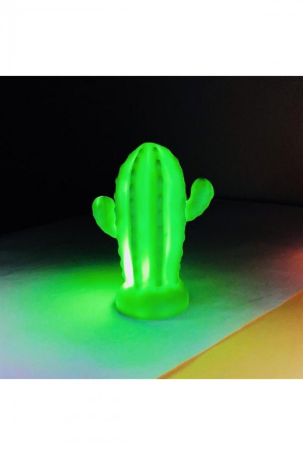 Pilli Silikon Led Işıklı Sevimli Kaktüs Gece Lambası Aydınlatması ürün görseli 1