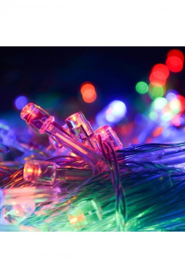 10 Metre 100 Ledli 8 Fonksiyonlu Karışık Renkli Rgb Led Lamba ürün görseli 1