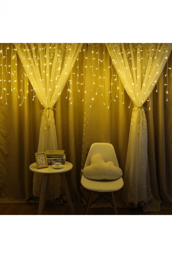 8 Fonksiyonlu 16 Saçaklı Perde Led 3 X 1 (günışığı) ürün görseli 1