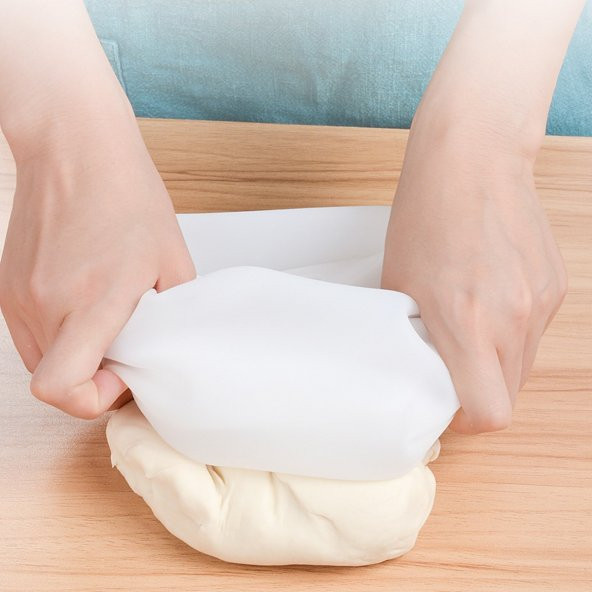 Orta Hamur Torbası Silikon Şeffaf Hamur Yoğurma Torbası Ekmek Makarna Mantı  Hamuru Kolay Yoğurma ürün görseli 1